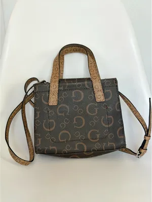 Guess monogram mini tote crossbody bag thumbnail 6