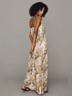 NWT Avec Les Filles Paisley Maxi Dress thumbnail 3