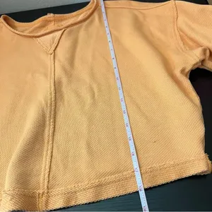 ✨ Aerie Orange Terry Crewneck Sweatshirt XS‎ thumbnail 10