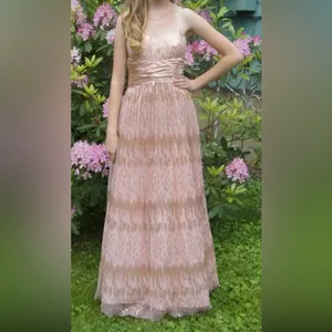 Hailey Logan by Adrianna Papell Pink & Gold‎ Formal Prom Maxi Dress Juniors 3/4 thumbnail 8