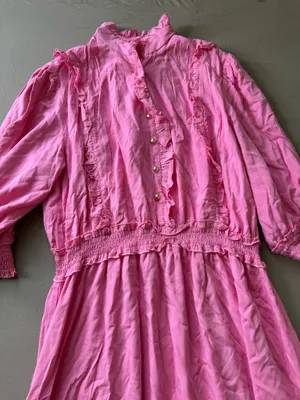 Bohemian Style Pink Ruffled Maxi Dress thumbnail 3
