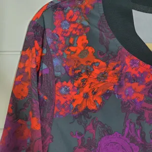 Fabletics‎ Bomber Jacket Floral Full Zip Lightweight Purple, Women's. Size: L thumbnail 4