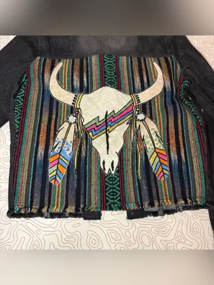 Judith March Black Denim Patchwork Jacket – Size M thumbnail 7