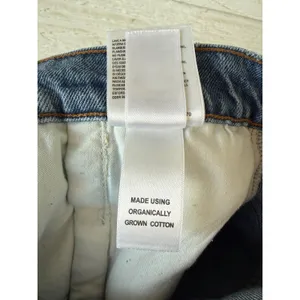 AGOLDE Reworked Denim Mini Skirt Blue Organic Cotton Raw Hem Size 29‎ thumbnail 6