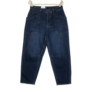 FRYE Medium Wash Barrel Jean Women 6 Blue Everyday Stylish Boho Travel City NWT thumbnail 2