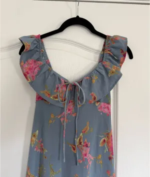 Wild Fable Blue Floral Maxi Dress XS thumbnail 5