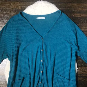 Maurice’s Plus Blue Knit Henley Top thumbnail 9
