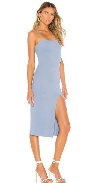 Blue Bodycon Midi Dress thumbnail 2