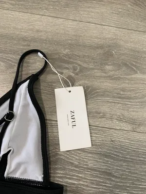 Zaful Black Non Padded Bikini Swim top thumbnail 4