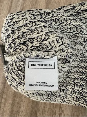 Love Your Melon NWT Penn State Pom Beanie Navy Blue and White OS thumbnail 5