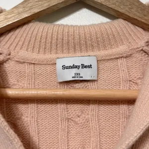 Aritzia Sunday Best Merino Wool Cotton Lottie Cable Knit Cropped Polo Sweater XS thumbnail 3