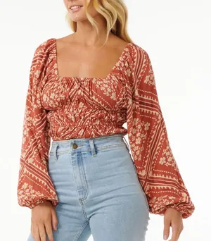 Ripcurl 🌊 Soleil Floral Long Sleeve Top thumbnail 1