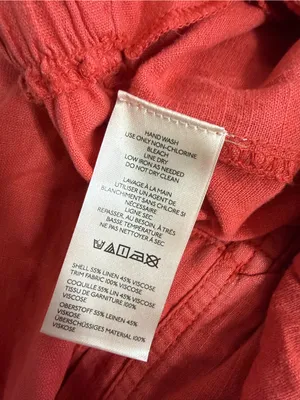 Free People Day’s End Linen Pull-On Pants XS Dark Salmon Wide Leg thumbnail 8