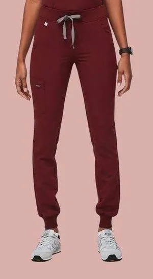 Figs Women’s Zamora Jogger Scrub Pants Burgundy Size 2XL NEW! thumbnail 1