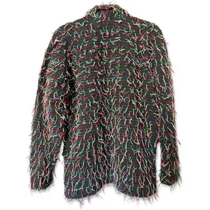 VINTAGE ICING Confetti Fringe Yarn Blazer Jacket thumbnail 2