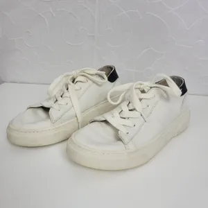 Zara Womens Shoes Size 35 White Low Top Lace-Up Round Toe Classic Casual Sneaker thumbnail 7