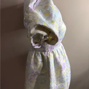 TCEC Pastel Floral Puff Sleeve mini dress jacquard size small thumbnail 6