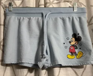 Disney Light Blue Mickey Mouse Women's Shorts thumbnail 1