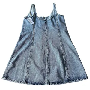 NWT FRAME The Shift Denim Dress Light Blue Wash Size 6 thumbnail 5