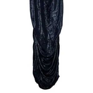 Oh Polly Ruched Metallic Halter Cowl Neck Mini Dress Black Glam Night Out Size 4 thumbnail 3