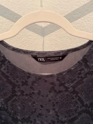 ZARA Crushed Velvet Mini Dress Medium thumbnail 5