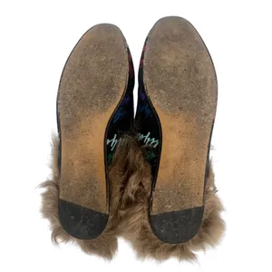 Gucci Garden Princetown GG‎ Cloth Fur Lined Mule Slippers 36 thumbnail 13