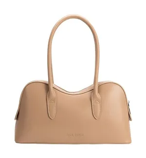 Melie Bianco Tilda Vegan Leather Shoulder Bag Beige Tan Minimalist Old Money thumbnail 1