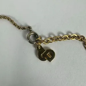 Christian Dior CD Logo Gold‎ Tone Pendant Necklace thumbnail 3