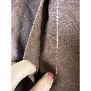 Coldwater Creek Jacket Womens Medium Brown Linen Bld Lined Hook Closure western thumbnail 4