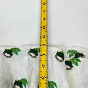 NWOT Farm Rio Linen Blend Cutout Tie Front Embroidered Tiered Midi Dress Size XS thumbnail 12
