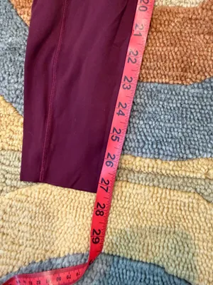 Lululemon Fast and Free High Rise Tight Leggings Burgundy Maroon Size 4 thumbnail 2