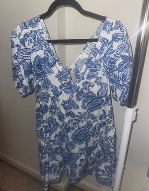 Xirena blue and white dress thumbnail 1