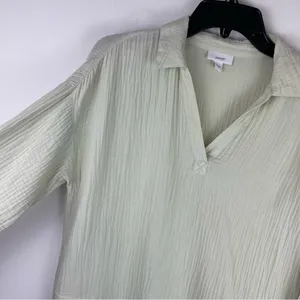 J. Jill Pure Jill Gauzey Orangic Cotton Tunic Top Sz Medium Boho Lagenlook thumbnail 5