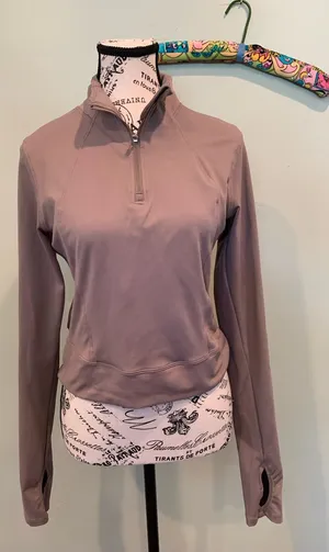 90 Degree Women's Small (no tag) Mauve Long-Sleeve Athletic Quarter-Zip Pullover thumbnail 1