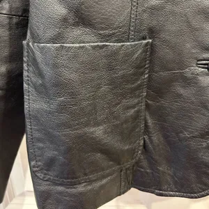 Uniform John Paul Richard Black Genuine Leather Blazer Jacket Size 8 RN 95619 thumbnail 2