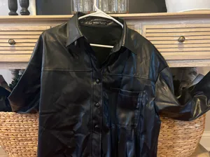 Leather Jacket Black Size 10 thumbnail 3