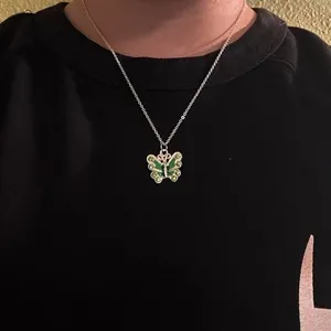Green butterfly necklace thumbnail 5