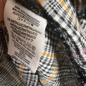 Free People Break My Stride Oversized Plaid Long Sleeve Button Up Shirt Size S thumbnail 14