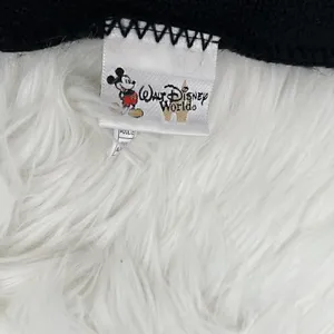 Disney Scarf Mickey Mouse Unisex 62" Black Muffler Neck Embroidered Vintage thumbnail 2