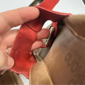 Yokono‎ 2 strap leather sandals made in Spain red leather size 9 thumbnail 9
