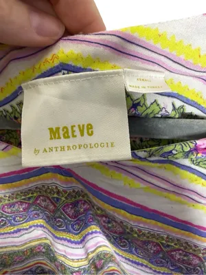 🌸 Maeve by Anthropologie Floral Boho Blouse XS Puff Sleeve Peasant Top‎ 🌸 thumbnail 5