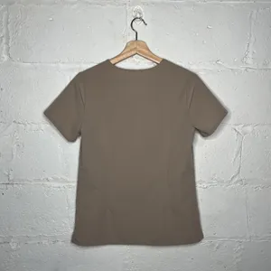 FIGS Women's Tan‎ Short Sleeve V-Neck Catarina Three-Pocket Scrub Top Size XS thumbnail 3