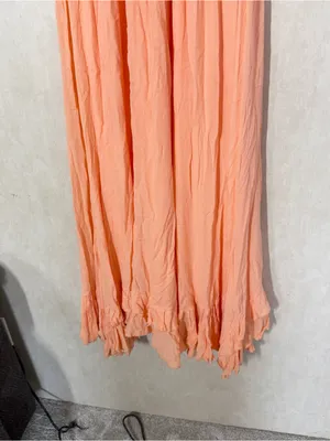 Free People One Women’s Adella Maxi Slip Dress Crochet Lace in Orange M thumbnail 9