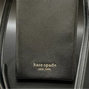 KATE SPADE NY Spencer Black Saffiano Leather Crossbody Phone Case thumbnail 4