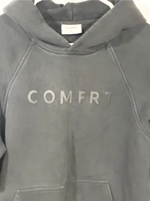 Comfrt Charcoal Grey Unisex Tranquil Hoodie Pullover Sweatshirt Size Medium thumbnail 2