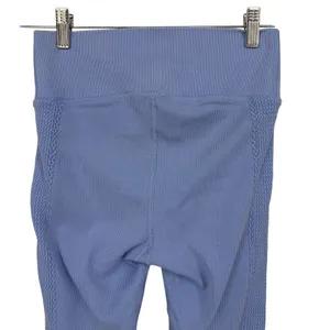 OFFLINE by Aerie Leggings Womens M Periwinkle Blue Ribbed Braided High Waist thumbnail 6