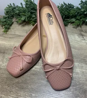 Cliffs by White Mountain Women's Pink Ballet Flats Ladies Size 9.5 Wide Blanche thumbnail 1
