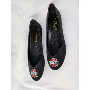 Primus Campus Ohio State OSU Shoes Flats Womens Sz 10 Slip On Black‎ Faux Suede thumbnail 2