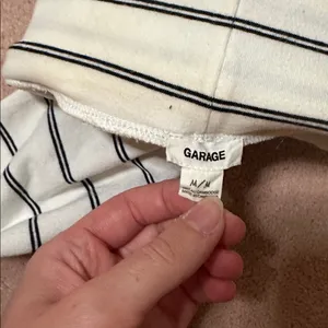 Garage Striped Longsleeve Turtleneck Top Black & White thumbnail 4