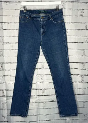 Lauren Ralph Lauren Straight Jeans 10 Stretch Mid‑Rise Ankle Streetwear Denim thumbnail 1